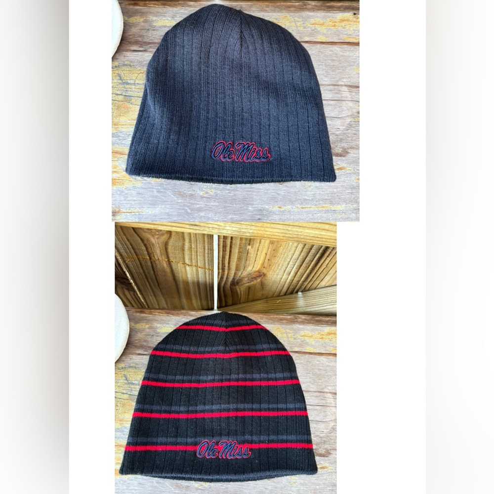 Ole Miss Rebels Reversible Winter Knit Beanie One Size Unisex